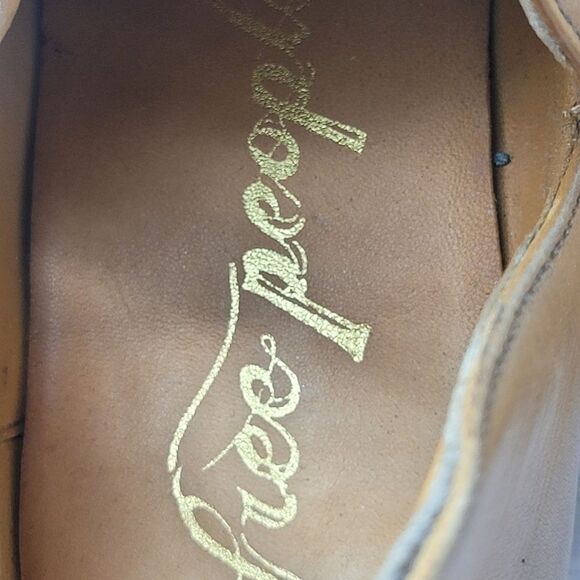 Free People Charm Double V Womens Size 6.5 Brown Leather Western Ankle Boots - Picture 7 of 10